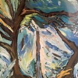 Expressionist landscape painting