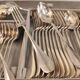 Cutlery set in silver plated metal, silver, 37 pieces.