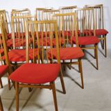 Mid-Century Walnut Dining Chairs, Set of 14, 1960s