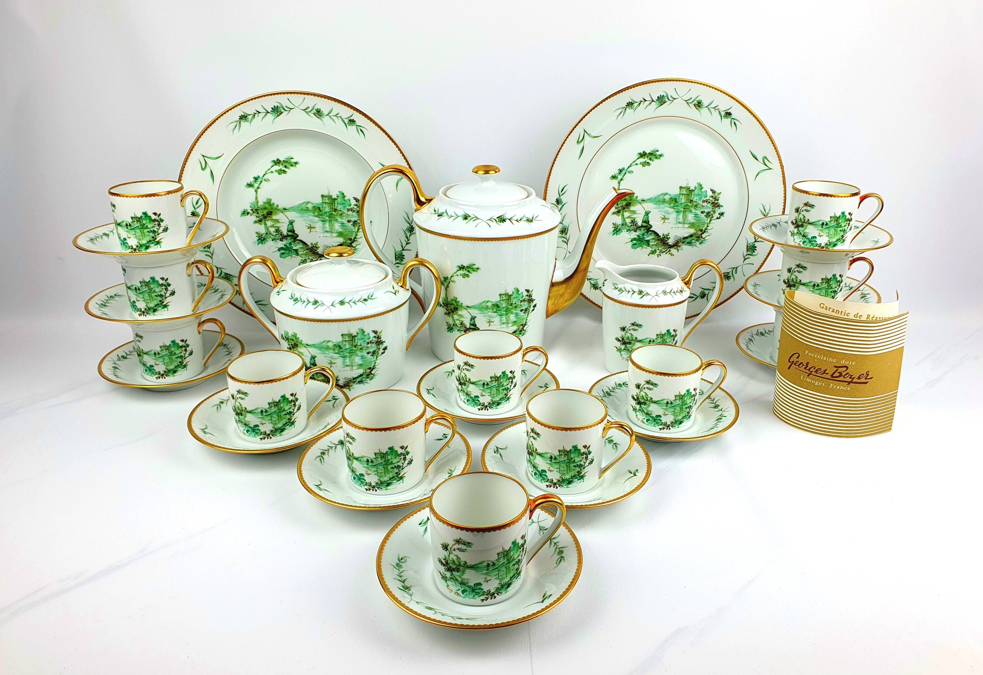 Coffee service new, georges boyer, model "old marseille", 29 pieces.