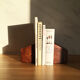 Vintage solid wood bookends