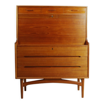 1950s Teak Secretary no. 54 by Arne Wahl Iversen for Vinde møbelfabrik