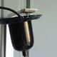 Frosted glass and gold metal suspension, Italy circa 1980.