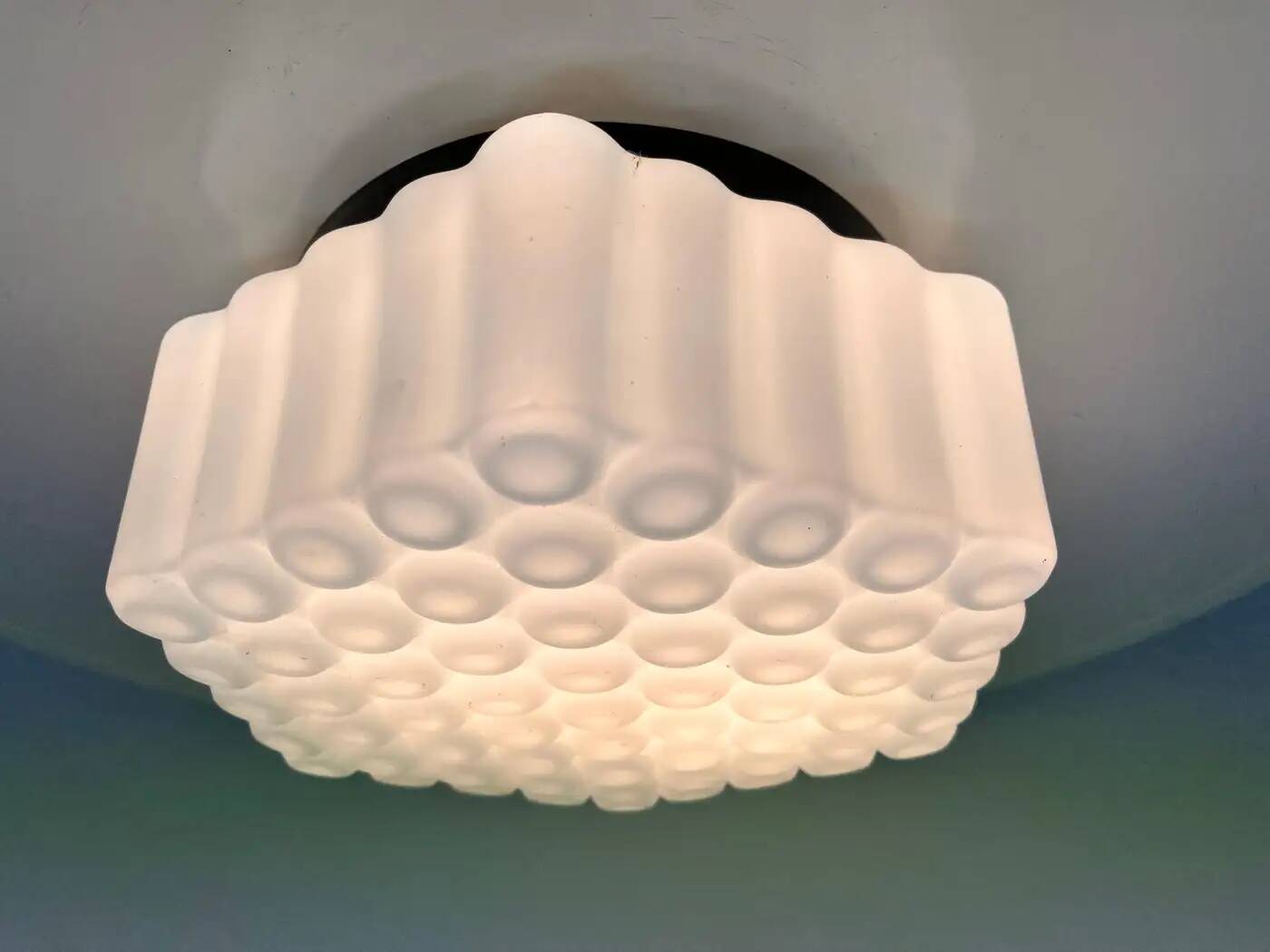 Design midcentury wall or ceiling lamp, flushmount, 1970s