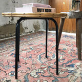 Wicker and metal coffee table