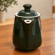 Vintage bistro jug in bottle green porcelain