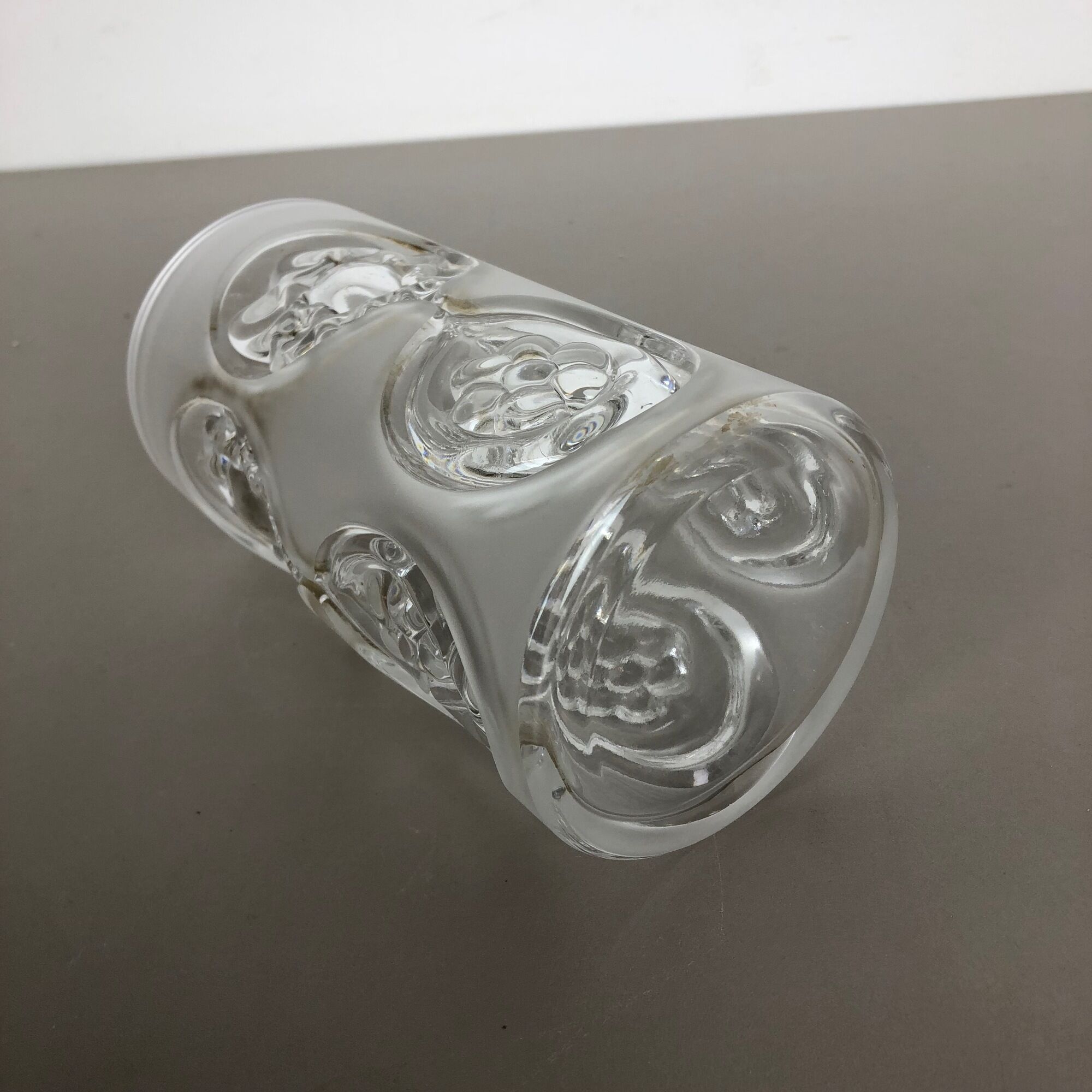 Hand blown "Brutalist" class vase by Peill and Putzler, Germany