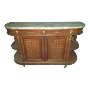 buffet demi-lune style - acajou