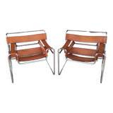 Pair of armchairs Marcel Breuer Wassily fasem 1983