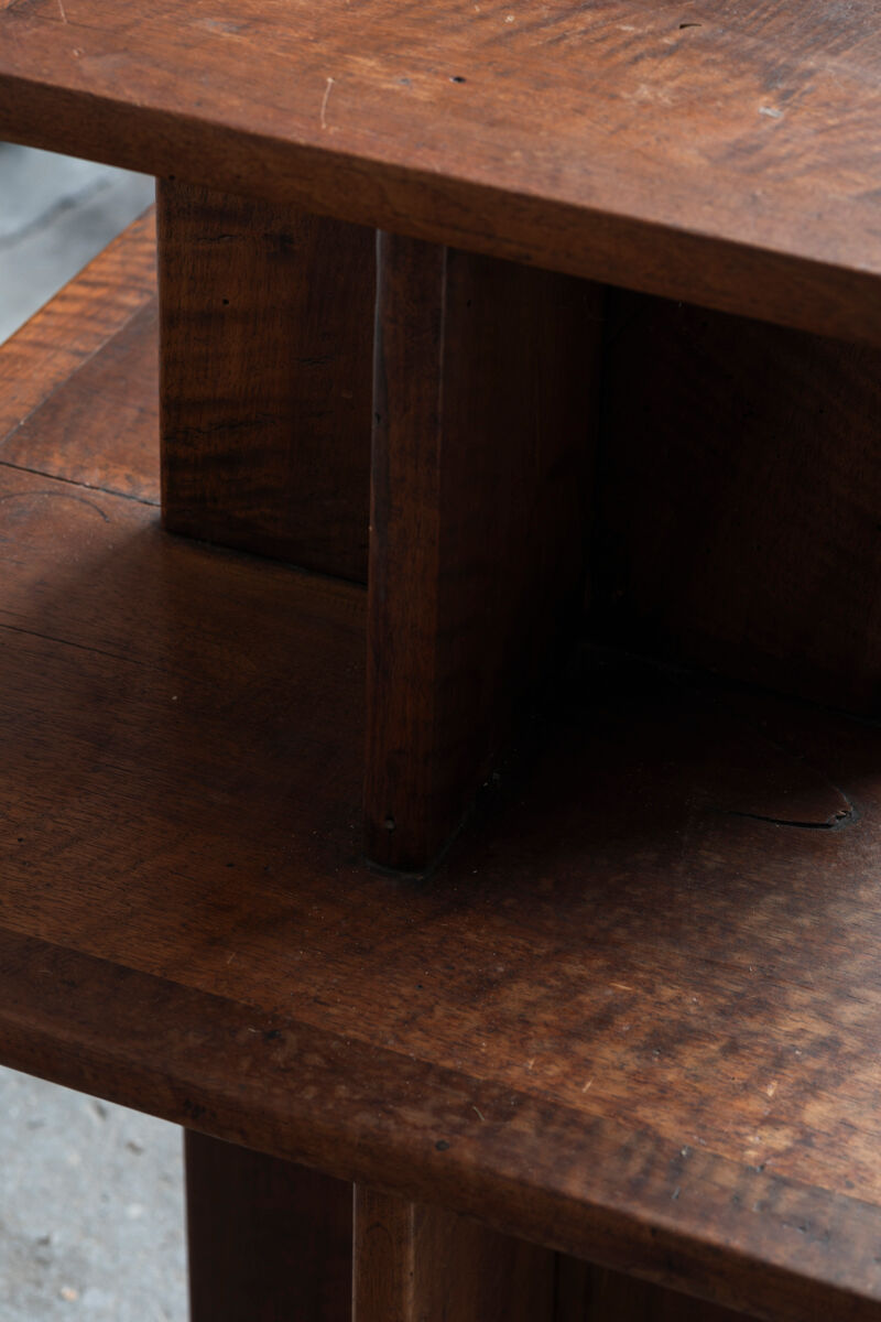 Pied de stalle, display side table in art deco style, France, 1940s