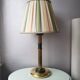 Brass lamp with pleated cap, 70s, Hollywood Regency