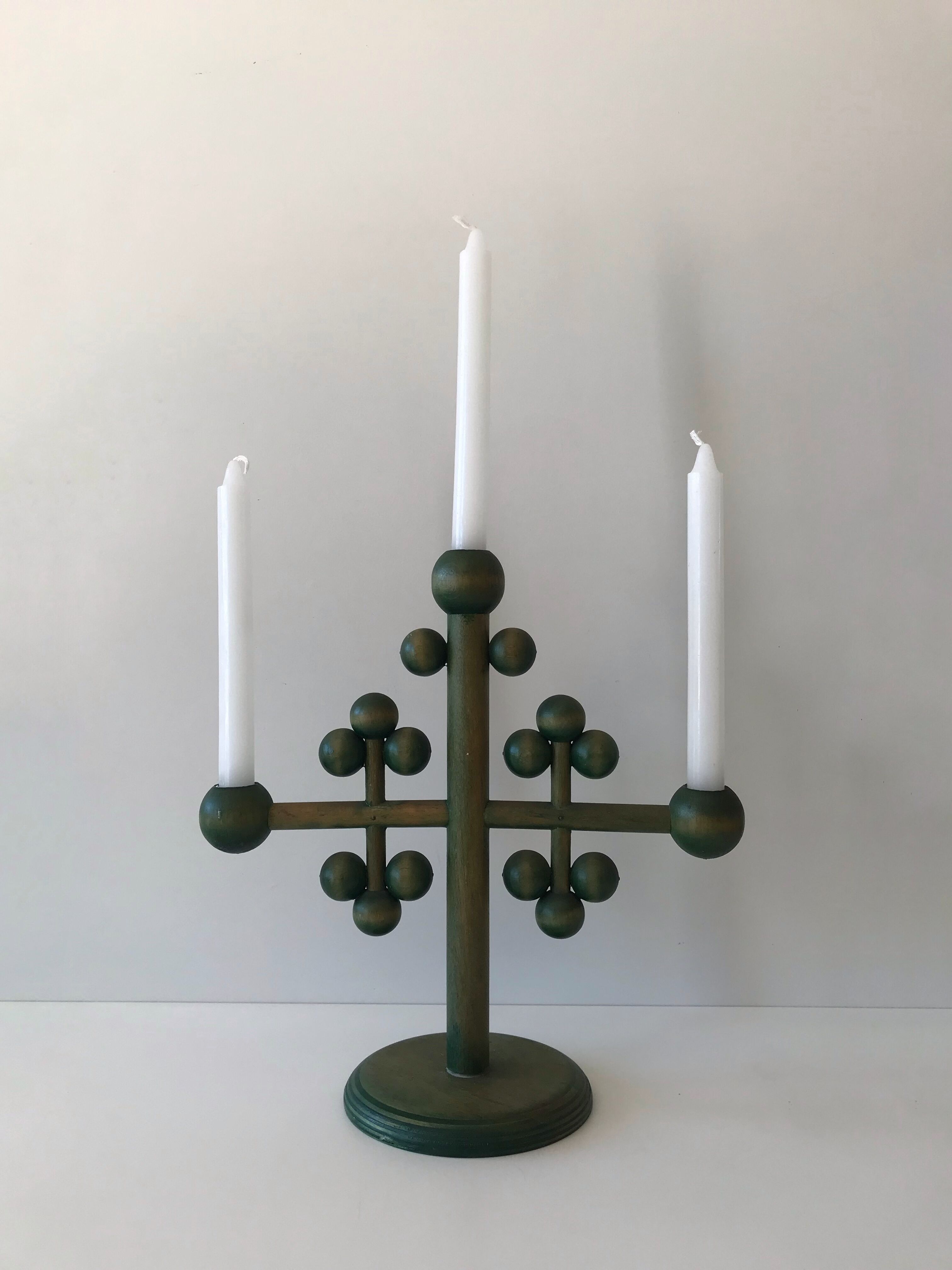 Finnish wooden candlestick