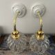 Set of two vintage sconces in chiseled glass