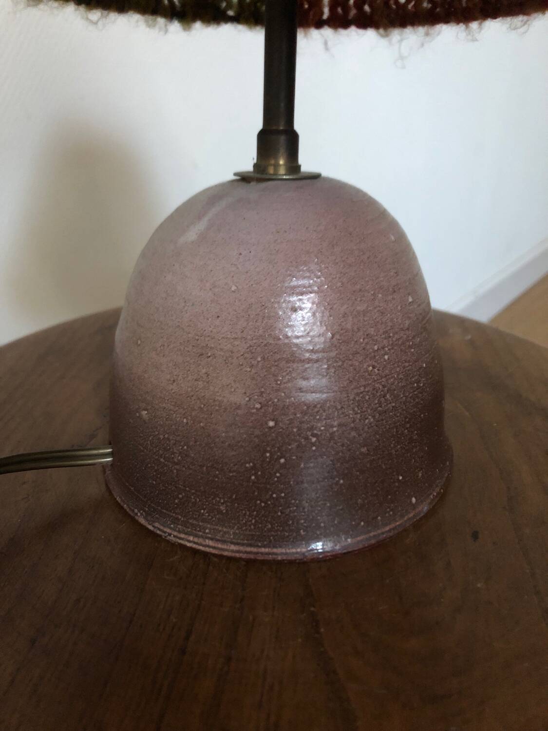 Ceramic and wool lamp
