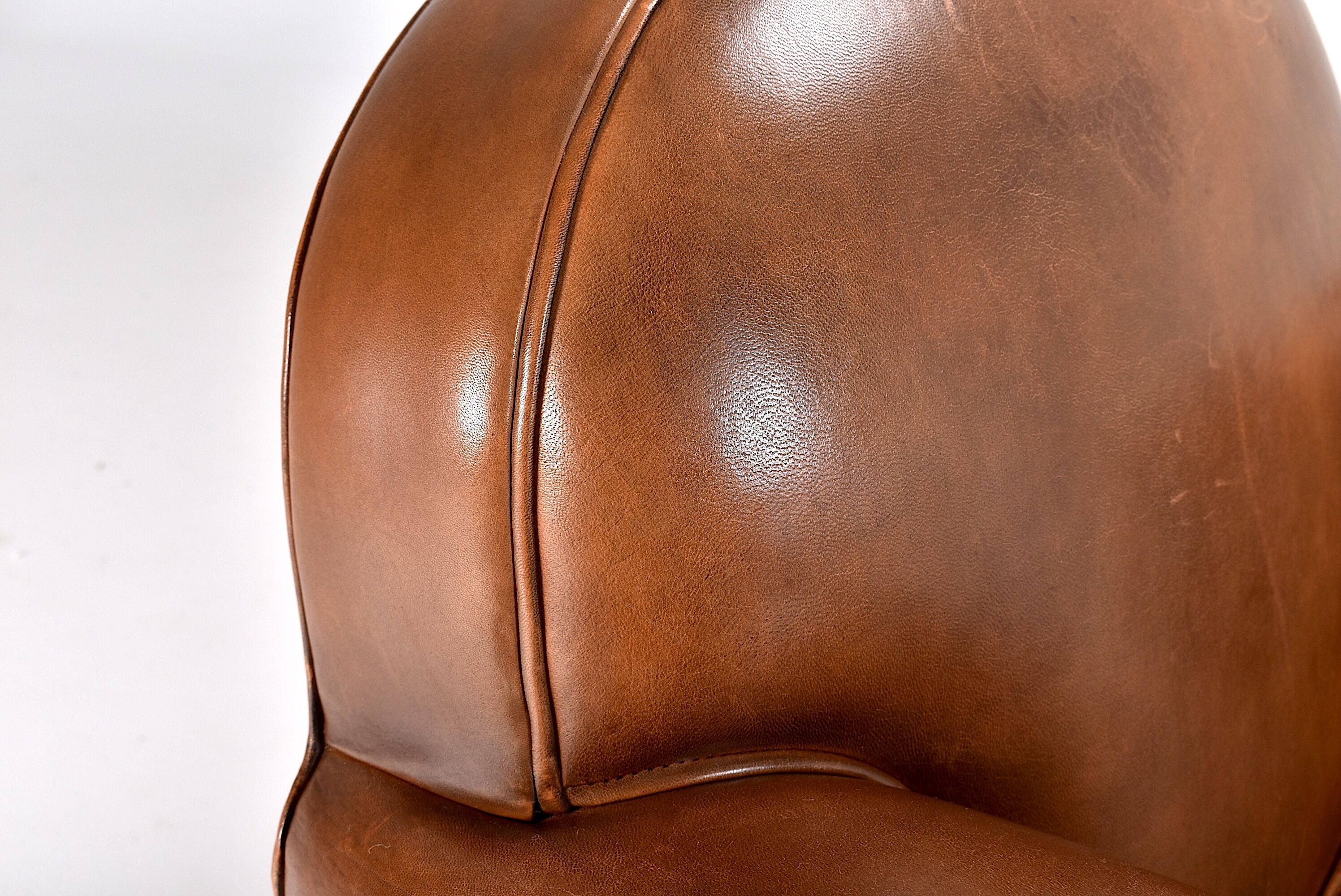 Tawny Leather Club Chair