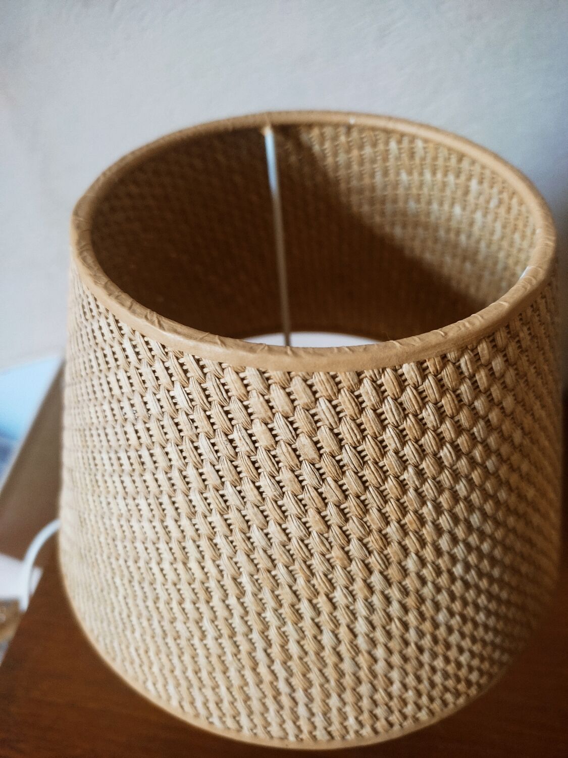 Bedside lamp in light wood