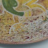 Large 27.5cm bowl signed Bernard Buffat "bird decoration"