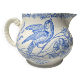 Pichet en terre de fer décor oiseaux