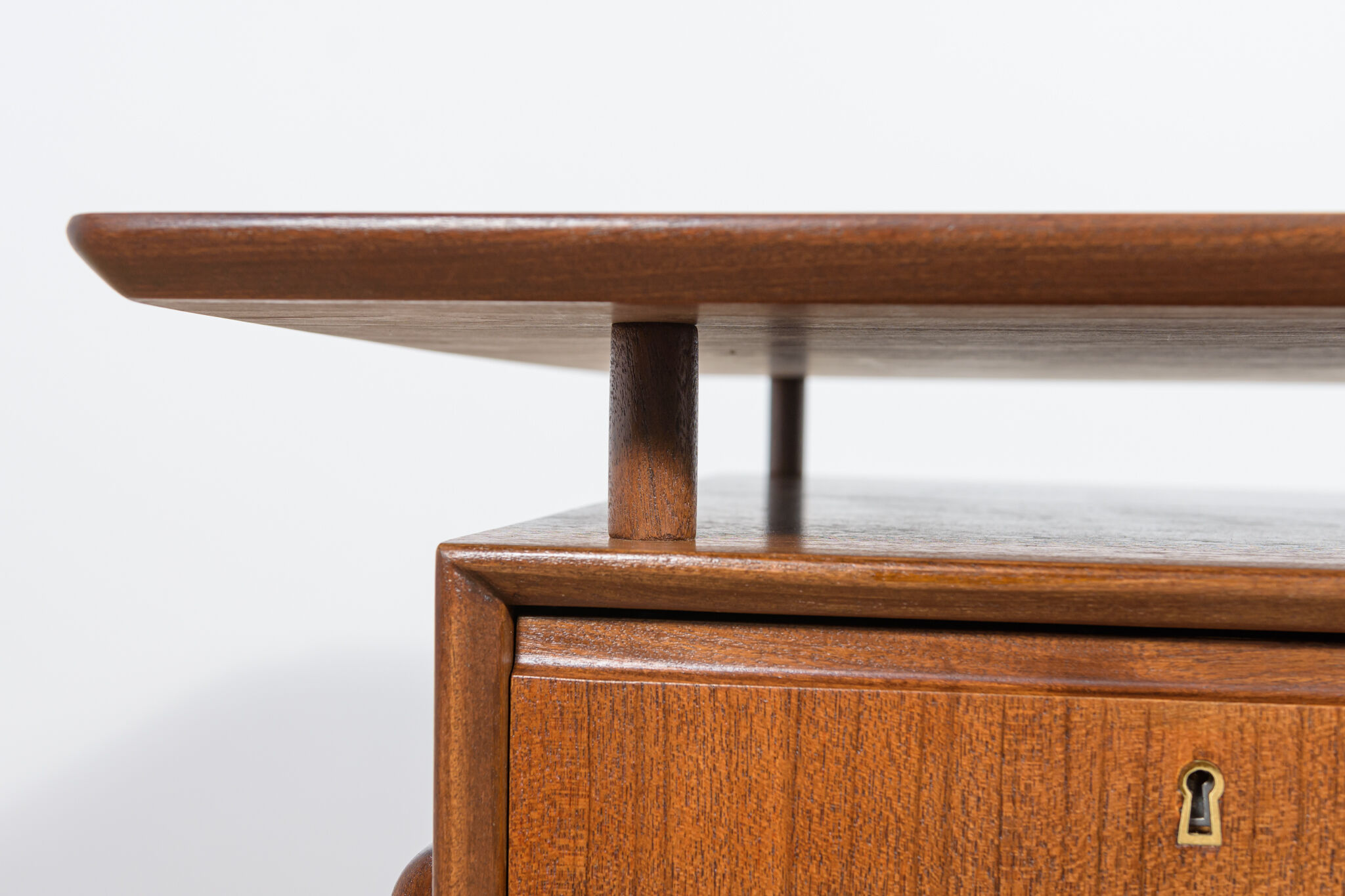 Mid-Century Freestanding Teak Desk, 1960s