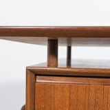 Bureau en teck autoportant du milieu du siècle, années 1960