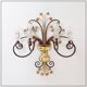 Applique en fer forgé et verre dans le style de la Maison Baguès