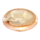 1970s Onyx ashtray with a gold metal rim.