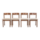 Set of 4 vintage dining chairs in stained oak
