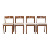 Set of 4 vintage dining chairs in stained oak