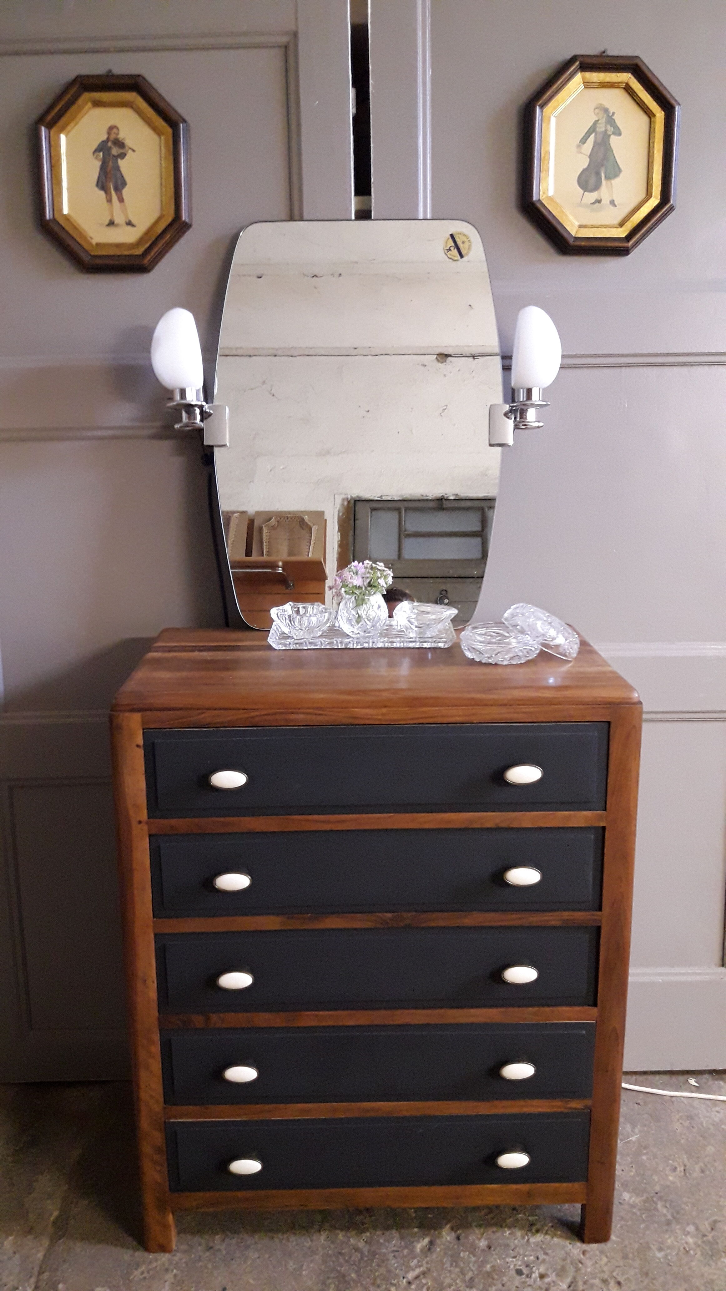 Vintage bright mirror - 70x50cm