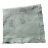 Nappe damassée carrée vert amande