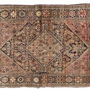 Handmade antique Persian Sarouk Farahan rug 103cm x 161cm 1880s
