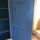 Wardrobe a door in white wood painted gray