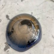 Blue and amber Murano glass ashtray/trinket dish 1960-70