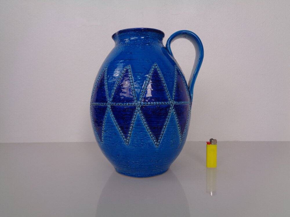 Studio ceramic jug by Aldo Londi for Bitossi, Italy, 1960s