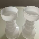 Pair of vintage opaline vases