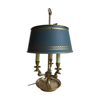 Golden bronze hot water lamp and tin lampshade