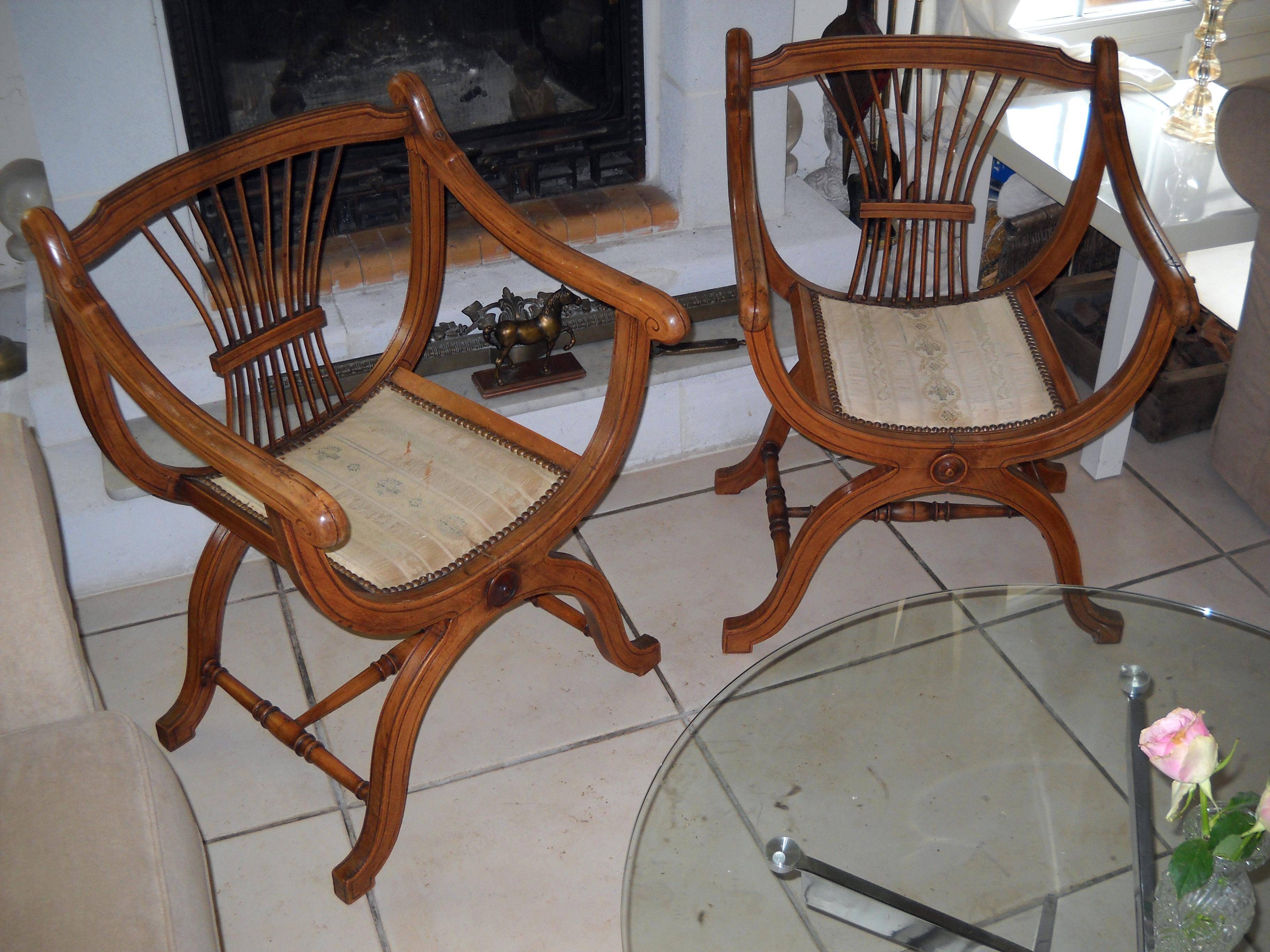 Pair of Dagobert armchairs