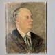 Old oil painting portrait of a man from the 20th century