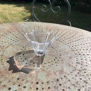 Crystal bowl in the shape of flowers, vintage Orrefors Sweden design