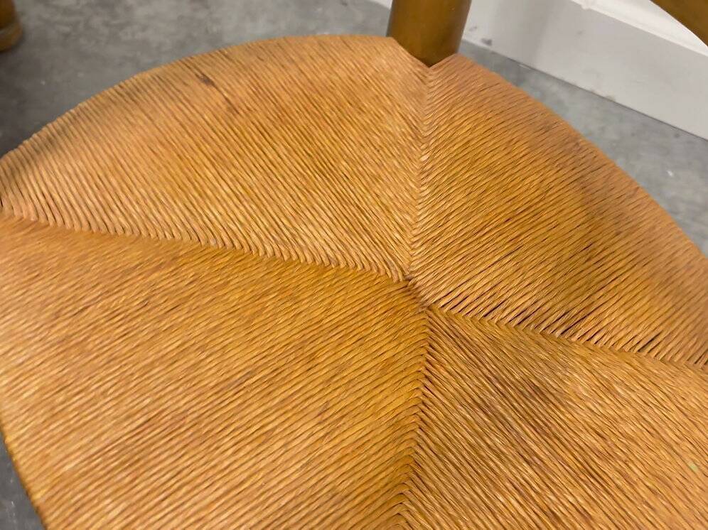 Pair of Charles Dudouyt low rushed easy armchairs, 1940s.