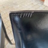 7 armchairs by Couro Brasil in Black Leather