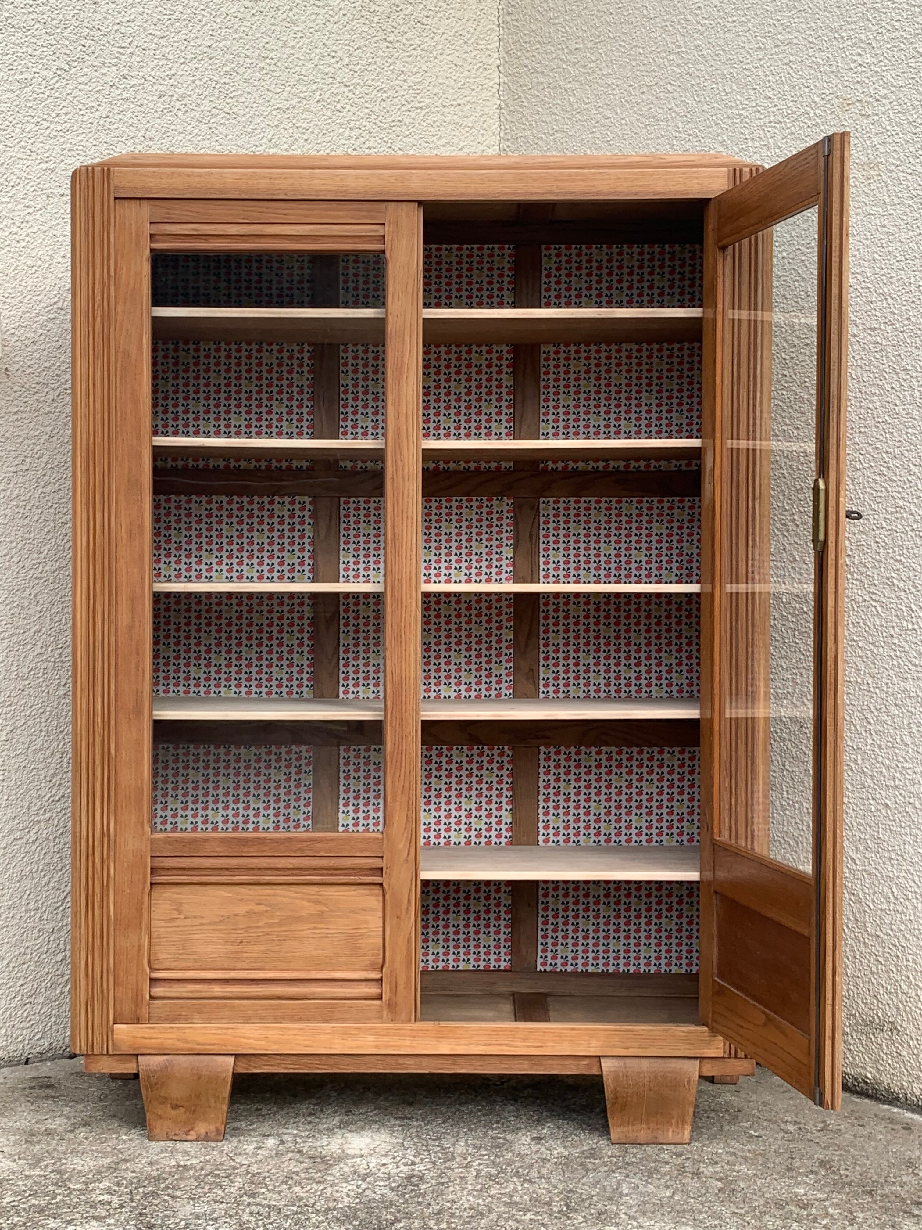 Parisian glazed wardrobe 1930 raw wood