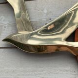 Bird brass and sun bronze wall decoration
