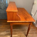 Wooden desk with drawers and storage