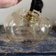 Pair of vintage electrified smoked glass wall lamps