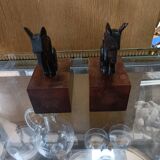 Serre livres chien signé Dankanner