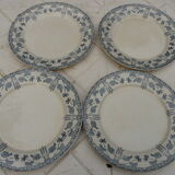 4 assiettes plates Sarreguemines U&Cie modèle noisette