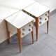 Pair of vintage 1950s mirrored bedside tables