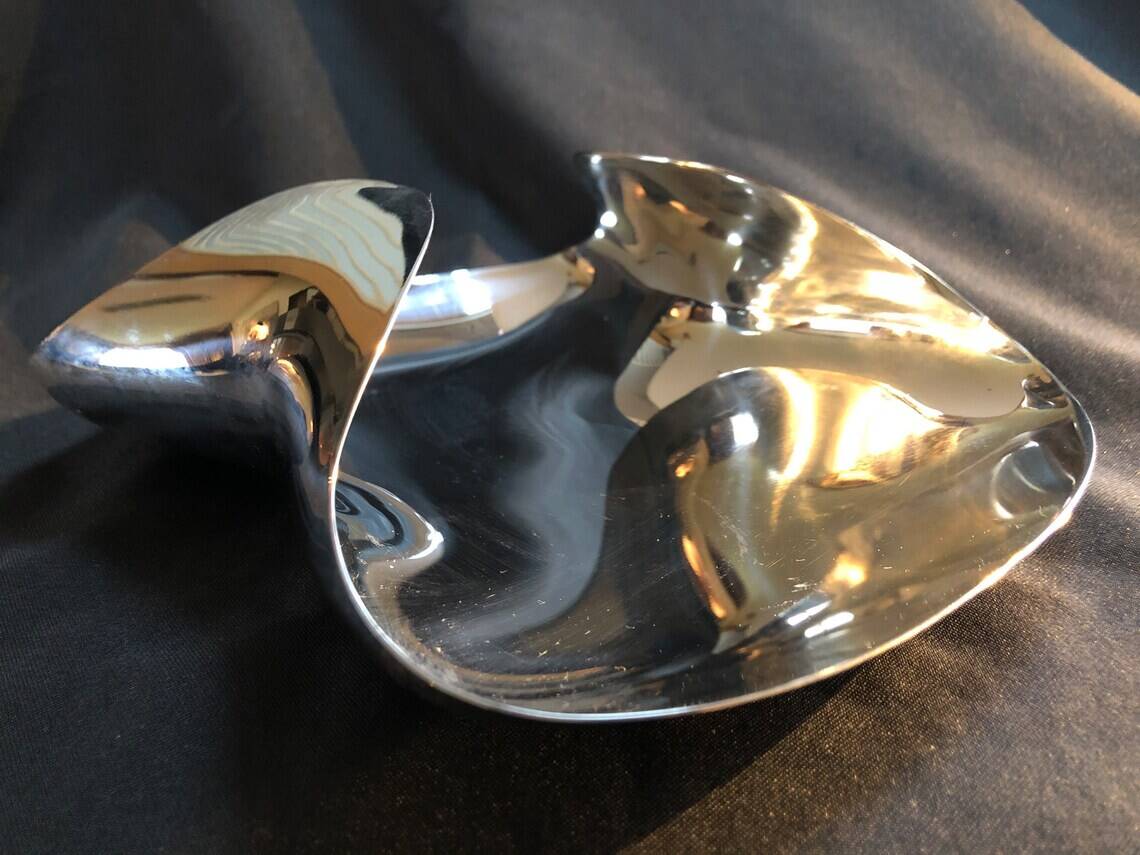 Marli fruit holder in 18/10 stainless steel from Alessi design Steven Blaess