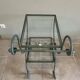 Patinated green-grey wrought iron dessert table